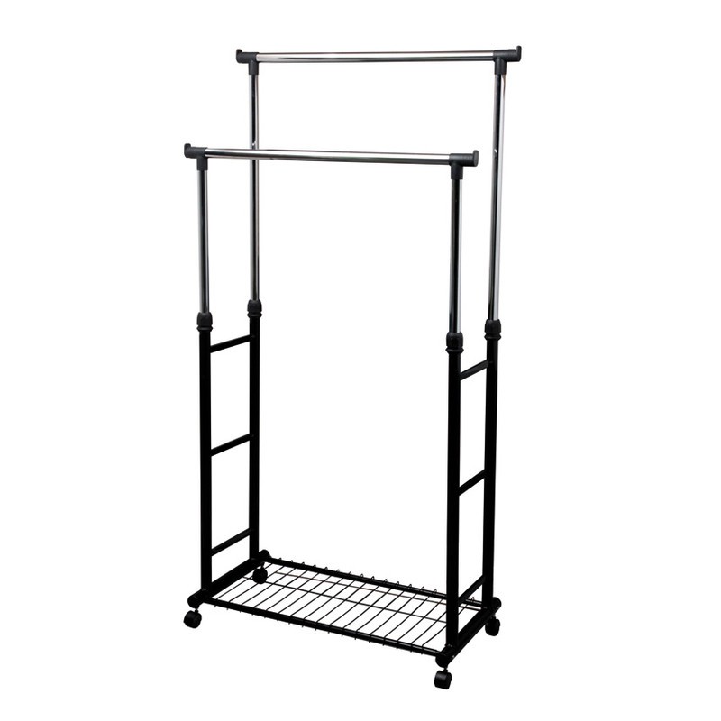 PERCHERO DOBLE BARRA 43X80XH.90a160 CM.