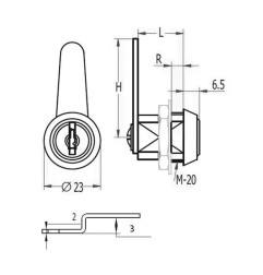 Cerradura buzón - mod. 135 C35-05.