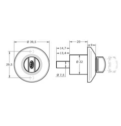CIERRE PARA BLOQUEO DE VENTANAS/PUERTAS CORREDERAS AUTOMÁTICO M.418