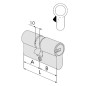 CILINDRO SEG.30x30.LEVA13,2mm.LATON.CISA