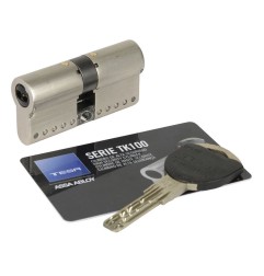Cilindro alta seguridad TK100 níquel 30-30mm