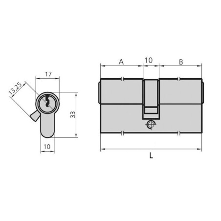 CILINDRO EUROPERFIL 101C3030/4. CVL