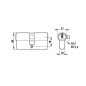 CILINDRO 70MM DESCEN. LATON YALE