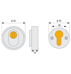 Escudo de seguridad latón