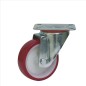 RUEDA SEMI INDUSTRIAL SERIE MUSIC ROJO PLETINA