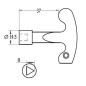 LLAVE CIERRE TRIANGULO 8 MM COD.03018T