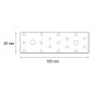 Herraje pérgola, placa rectangular pesante perforada canto recto modelo 1