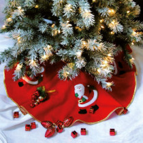 Faldón decorado para base de abeto navideño