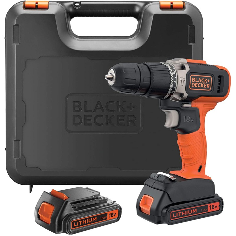 TALADRO PERCUTOR B&D BCD003C2K 18V 2X1,5AH TALADRO PERCUTOR B&D BCD003C2K 18V 2X1,5AH