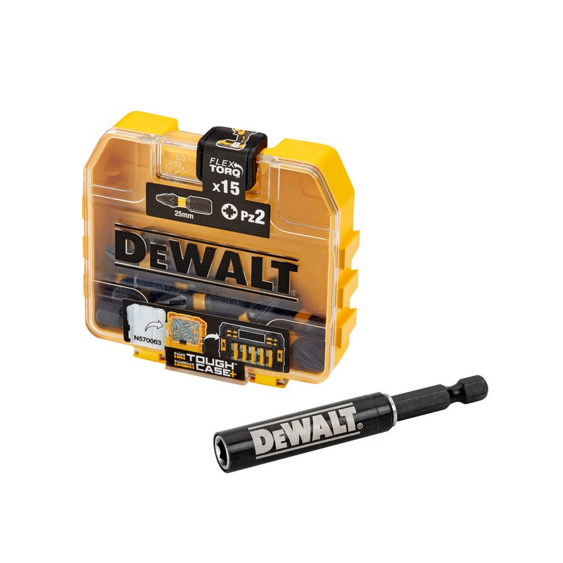 JUEGO PUNTAS PZ2 25MM CON GUÍA MAGNÉTICA DEWALT