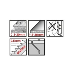 SET 3 SIERRAS CALAR MADERA RATIO RT101BR ANCLAJE TIPO BOSCH