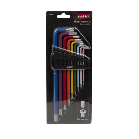 LLAVES TORX SEGURIDAD (XL) JGO.9 RATIO