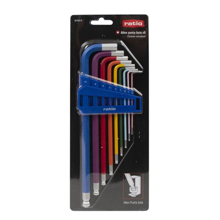 LLAVES ALLEN (XL)PUNTA BOLA JGO.9 RATIO