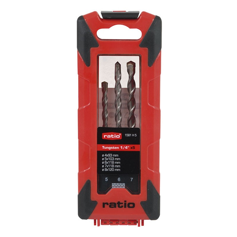 BROCAS P/PARED JGO.5 CORDLESS RATIO