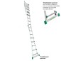ESCALERA TELESCÓPICA MULTIUSOS DOMÉSTICA 5X4 PELDAÑOS ESCALERA TELESCÓPICA MULTIUSOS DOMÉSTICA 5X4 PELDAÑOS