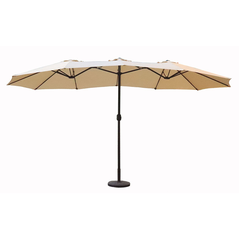 Parasol doble acero articulado con toldo 3x4m