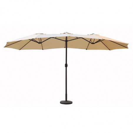 Parasol doble acero articulado con toldo 3x4m