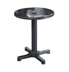 Mesa resina redonda 60cm antracita