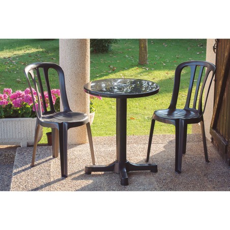 MESA BALCÓN Ø 60CM ANTRACITA