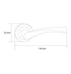 MANILLA. ROSETA NIQ.  SAT. Ø 50 mm.