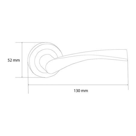 MANILLA. ROSETA NIQ.  SAT. Ø 50 mm.