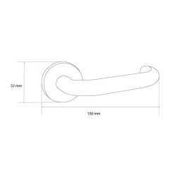 MANILLA. ROSETA Ø 52 mm. R336. INOX.