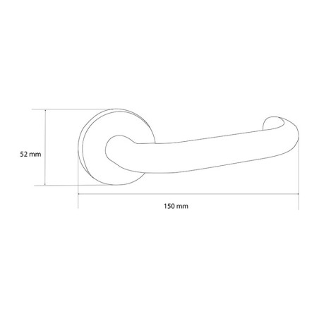 MANILLA. ROSETA Ø 52 mm. R336. INOX.