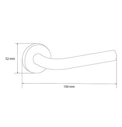 MANILLA. ROSETA Ø 52 mm. R302. NIQ. SAT.