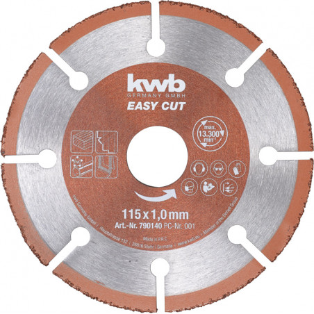 DISCO CORTE EASY CUT CARBURO TUNGSTENO 115MM