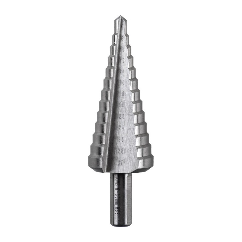 Broca escalonada HSS desde 6 mm hasta los 30 mm