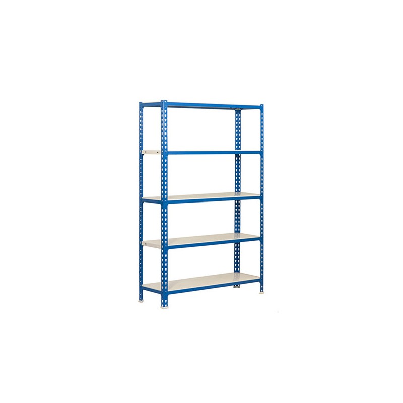 ESTANTERÍA METÁLICA 180X90X30CM AZUL/BLANCO