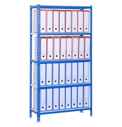 ESTANTERÍA METÁLICA 180X90X40CM AZUL/BLANCO