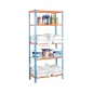 ESTANTERÍA METÁLICA 180X90X50CM AZUL/NARANJA