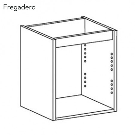 Modulo bajo Fregadero - 700X900X580mm - Blanco