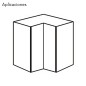 MODULO ALTO RINCONERA L 700X630X630MM BLANCO