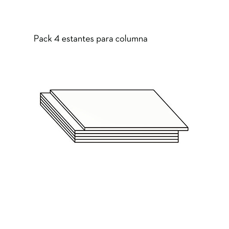 PACK 4 estantes - 568x524x160MM - Blanco