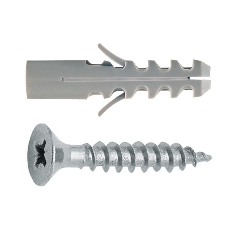 TACO NILÓN + TORNILLO POZIDRIVE EHS AGLOMERADO TACO NILÓN + TORNILLO POZIDRIVE EHS AGLOMERADO