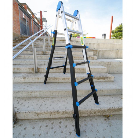 Escalera plegable de 4 peldaños Escalera multiusos Escalera de aluminio  Escalera para el hogar Escalera ligera