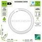 Tubo FLUORESCENTE redondo G10Q 6400 K luz fría 40 W