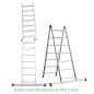 Escalera/Miniandamio aluminio multiusos uso doméstico Faraone