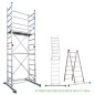 Escalera/Miniandamio aluminio multiusos uso doméstico Faraone