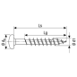 Tornillo galvanizado 4x25mm - SPAX - Ranura cruz Z - 15 unidades