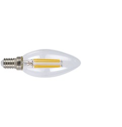 Bombilla con filamento LED vela - DUOLEC - E14 luz cálida 4W