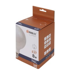 Bombilla con filamento LED globo G125 opal - DUOLEC - E27 luz cálida 6W