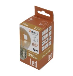 Bombilla con filamento LED mini globo vintage - DUOLEC - E27 luz cálida 4W