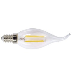 Bombilla con filamento LED vela decorativa transparente DUOLEC E14 luz fría 4W