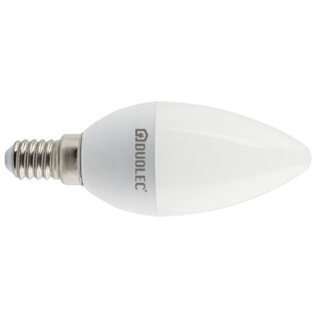 Bombilla LED vela - DUOLEC - E14 luz fría 7w