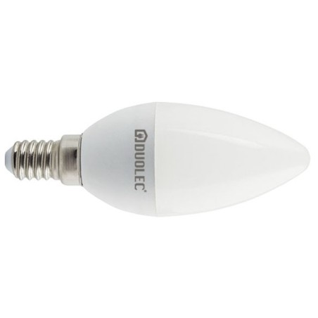 Bombilla LED vela DUOLEC E14 luz fría 5w