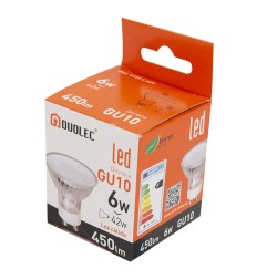 Bombilla LED dicroica 120º DUOLEC GU10 luz cálida 5w