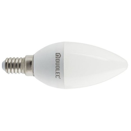 Bombilla LED vela - DUOLEC - E14 luz día 7w